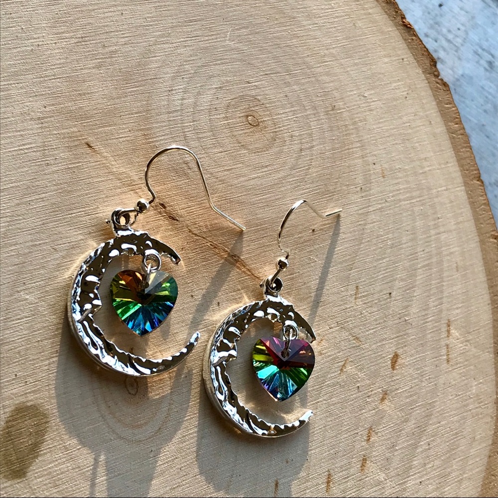 ๐๐ Moon and hearts earrings ๐๐ - Picture 3 of 3